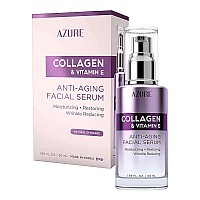 Azure Collagen Vitamin E Anti Aging Facial Serum Restoring Smoothing Hydrating Face Serum Reduces Fine Lines Wrinkles