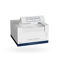 Clean Skin Club Clean Towels, 100% Biobased Dermatologist Face Towel, Disposable Face Towelette, Facial Washcloth, Makeup Remover Dry Wipes, Ultra Soft, 25 count, 1 pack