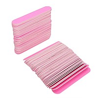 100 Pack Nail Files, Professional Double Sided Nail Buffer, Sanding Buffing Polishing Strip Manicure Tool, Manicure Pedicure Tool and Nail Buffering Files(Pink)