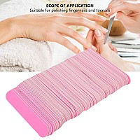 100 Pack Nail Files, Professional Double Sided Nail Buffer, Sanding Buffing Polishing Strip Manicure Tool, Manicure Pedicure Tool and Nail Buffering Files(Pink)