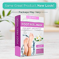 Dermora Foot Peel Mask 2 Pack Of Regular Size Skin Exfoliating Foot Masks For Dry Cracked Feet Callus Dead Skin Remover F