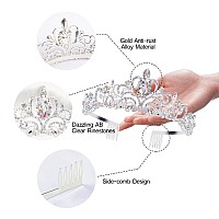 Didder Crystal Ab Rhinestones Tiaras And Crowns For Women Headband Princess Elegant The Crowns For Women Tiaras And Crowns For W