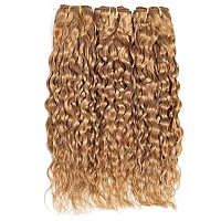 Feel Me Brazilian Water Wave Hair 3 Bundles18 20 22 Color 27 Honey Brazilian Hair Weaves Blonde Brazilian Human Hair Bundles 8