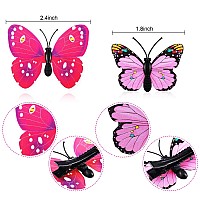 Boao 36 Pieces Butterfly Hair Clips Baby Girl Toddler Halloween Butterfly Clips Colorful Butterfly Barrettes 3D Wedding Hair Cli