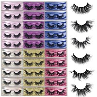 Mink Lashes Bulk Mikiwi 6 Styles 30 Pack 3D Mink Lashes Wholesale1520Mm Fluffy Long Wispy Lashes Real Mink Eyelashes