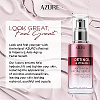 Azure Retinol Vitamin E Anti Aging Facial Serum Lifting Replenishing Moisturizing Face Serums Reduces Wrinkles Fine Li