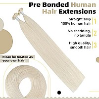 Ugeat K Tip Hair Extensions Blonde Fusion U Tip Hair Extensions Real Human Hair Utip Fusion Hair Extensions 22 Inch 1Gs 50 Stra