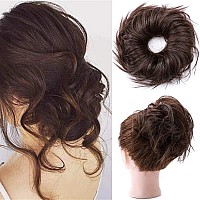 Hairro Hair Bun Hair Piece Messy Bun Hair Extension Updo Hairpieces Fluffy Tousled Scrunchy Synthetic Scrunchies Wavy Up Do Donu