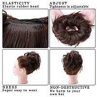 Hairro Hair Bun Hair Piece Messy Bun Hair Extension Updo Hairpieces Fluffy Tousled Scrunchy Synthetic Scrunchies Wavy Up Do Donu