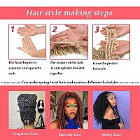 Xtrend 90Strands Blonde Spring Twist Crochet Hair 8 Inch Crochet Braids Hair For Distressed Butterfly Locs Synthetic Fluffy Twis