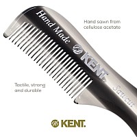 Kent A 81T Graphite Xsmall Gentlemans Beard And Mustache Pocket Comb Fine Toothed Pocket Size For Facial Hair Grooming And St