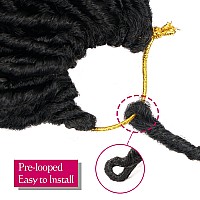 Soft Locs 24 Inch Faux Locs Crochet Hair for Black Women 6 Packs Pre looped New Crochet Locs Hair Nature Color(24Inch, 1B,)