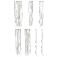 Swacc 7 Pcs Full Head Party Highlights Clip On In Hair Extensions Colored Hair Streak Synthetic Hairpieces 22Inch Straight Si