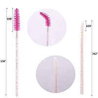 Tbestmax 200 Disposable Mascara Wand And Lipstick Applicator Wands Crystal Lip Gloss Brush Lash Spoolies For Eyelash Extensions