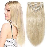 2222 Inch 160G Double Weft Clip In Remy Human Hair Extensions Grade 7A Quality Full Head Thick Thickened Long Straight 8Pcs 18