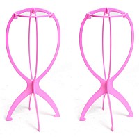 Ruiwen Hair Wig Stand Collapsible Wig Dryer 2 Pack Wig Holder Portable Wig Display Tool For All Wigs And Hats