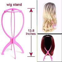 Ruiwen Hair Wig Stand Collapsible Wig Dryer 2 Pack Wig Holder Portable Wig Display Tool For All Wigs And Hats