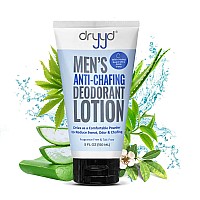 Dryyd Ball Deodorant For Men 5Oz Tube Aluminum Free Chafing Balls Powder Lotion No Talcum Powder Hemp Seed Oil Reduce Odor