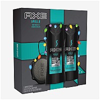 Axe Apollo Holiday Gift Set With Body Wash Shower Detailer For Grooming 3 Count 16 Ounce