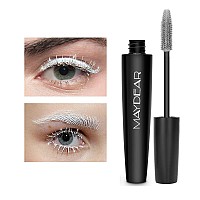 Maydear Silver Mascara For Eyelashes Waterproof Colored Mascara Long Lasting Smudgeproof Color Mascara For Women Fast Dry Lengt