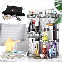 Awenia Makeup Organizer 360Degree Rotating Plus Size Adjustable Makeup Storage 7 Layers Large Capacity Cosmetic Storage Unit