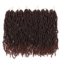 New Faux Locs Crochet Hair Soft Locs Braiding Hair 18 Inch 6 Packs Prelooped Synthetic Hair Extened 12 Strandspack18Inch6 Pa