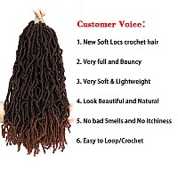 New Faux Locs Crochet Hair Soft Locs Braiding Hair 18 Inch 6 Packs Prelooped Synthetic Hair Extened 12 Strandspack18Inch6 Pa