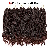 New Faux Locs Crochet Hair Soft Locs Braiding Hair 18 Inch 6 Packs Prelooped Synthetic Hair Extened 12 Strandspack18Inch6 Pa