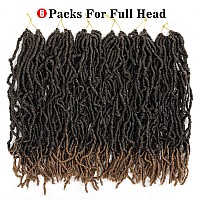 Natural Faux Locs Soft Locs Crochet Hair 18Inch 6 Packs Prelooped Crochet Braids 12 Strandspack Synthetic Braiding Hair 18Inc