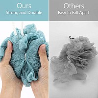 Btyms 4 Pieces Bath Sponge Shower Loofahs 60G Mesh Pouf Bathing Sponges Bath Scrunchies Body Wash Puff Shower Puff