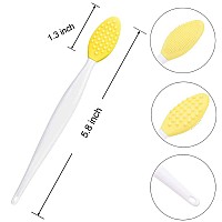 5 Pcs Mini Exfoliating Brush Set 2 Pcs Silicone Facial Cleansing Brush And 3 Pcs Lip Scrub Brush