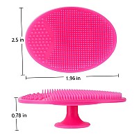 5 Pcs Mini Exfoliating Brush Set 2 Pcs Silicone Facial Cleansing Brush And 3 Pcs Lip Scrub Brush