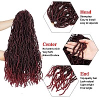 Natural New Faux Locs Soft Locs Crochet Hair 24Inch 6 Packs Prelooped Crochet Braids Synthetic Braiding Hair 24Inch6 Packs