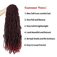 Natural New Faux Locs Soft Locs Crochet Hair 24Inch 6 Packs Prelooped Crochet Braids Synthetic Braiding Hair 24Inch6 Packs