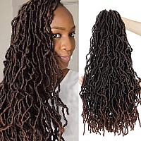 24Inch New Faux Locs Crochet Hair 6Pcs Soft Locs Hair Pre Looped Synthetic Braiding Hair 24Inch6 Packs 1B30