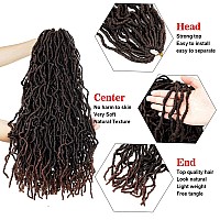 24Inch New Faux Locs Crochet Hair 6Pcs Soft Locs Hair Pre Looped Synthetic Braiding Hair 24Inch6 Packs 1B30