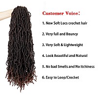 24Inch New Faux Locs Crochet Hair 6Pcs Soft Locs Hair Pre Looped Synthetic Braiding Hair 24Inch6 Packs 1B30