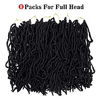 Dus New Faux Locs 14 Inch Crochet Hair Extend Soft Locs Hair 6 Packs Prelooped Locs Hair Extensions14Inch 1B