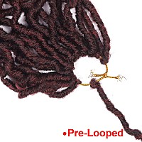 New Faux Locs Crochet Hair Extend Soft Locs Braiding Hair 14 Inch 6 Packs Prelooped Crochet Braids 14Inch6 Packs 1Bbug