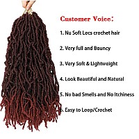 New Faux Locs Crochet Hair Natural Soft Locs Crochet Braids 18Inch 6Pcs Pre Looped Synthetic Braiding Hair 18Inch6 Packs 1B