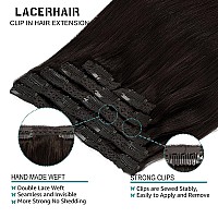 Lacer Hair Extensions Clip In Real Human Hair Extensions 140G 7 Pieces Silky Straight Weft Remy Human Hair Clip In Hair Extensio