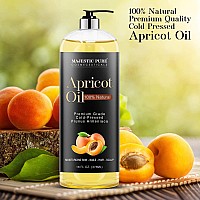 Majestic Pure Apricot Oil 100 Pure And Natural Coldpressed Apricot Kernel Oil Moisturizing For Skin Care Massage Hair C