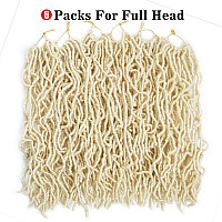 18 Inch New Faux Locs Crochet Hair 6 Packs Crochet Locs Prelooped Soft Locs Braiding Synthetic Hair Extensions 12 Strandspack