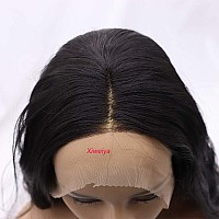 Xiweiya 2 Black Lace Front Wigs For Women 13X3 Lace Wigs Middle Part Black Hair Heat Resistant Fiber Wig 150 Density Wig 24Inc