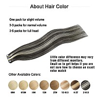 Tape In Hair Extensions Dark Brown Mixed Bleach Blonde Highlight Hair Extensions 100 Remy Human Hair Extensions Silky Straight