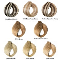 Tape In Hair Extensions 2P613 Mixed Bleach Blonde 100 Remy Human Hair Extensions Silky Straight For Fashion Women 20 Pcspackag