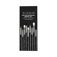 Sigma Beauty Deluxe Blending Brush Set Professional Grade Eyeshadow Brush Set With 9 Full Size Blending Brushes Featuring Extr