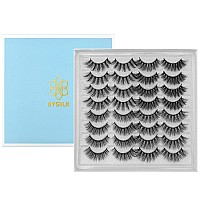 Dysilk False Eyelashes Lashes Mink Mink Lashes Fluffy 16 Pairs 6D 4 Styles Mixed Lashes Faux Eyelashes Wispy Fluffy Natural Lo