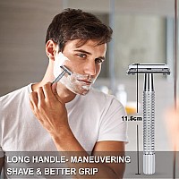 Shaving Kit For Men, Include Safety Razor, Sandalwood Shaving Cream, Mens Aftershave, Pre Shave Oil, Shaving Brush And Bowl, Shaving Apron Bib -Unique Gifts For Men Him Stocking Stuffers