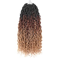 Aipin New Goddess Locs Crochet Hair 18 Inch River Locs Wavy Crochet With Curly Hair In Middle And Ends Braids Hair Extensions 8